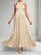 A-Line/Princess V-Neck Sleeveless Elegant Maternity Dresses with Split Side