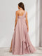 A-Line/Princess One-Shoulder Ruched Chiffon Maternity Bridesmaid Dresses with Split Side & Ruffles
