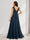 A-Line/Princess V-Neck Sleeveless Floor-Length Maternity Bridesmaid Dresses with Ruffle & Bow