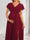 A-Line/Princess V-Neck Ruched Long Maternity Bridesmaid Dresses with Pleats & Split Side