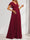 A-Line/Princess V-Neck Ruched Long Maternity Bridesmaid Dresses with Pleats & Split Side