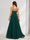 A-Line/Princess Halter Straps Sleeveless Long Maternity Bridesmaid Dresses with Lace Appliques