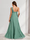 A-Line/Princess One-Shoulder Sleeveless Ruched Maternity Bridesmaid Dresses with Split Side