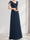 A-Line/Princess V-Neck Flutter Sleeves Ruched Maternity Bridesmaid Dresses with Ruffles