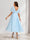 A-Line/Princess Scoop Short Sleeves Ruched Asymmetrical Maternity Bridesmaid Dresses with Ruffles