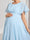 A-Line/Princess Scoop Short Sleeves Ruched Asymmetrical Maternity Bridesmaid Dresses with Ruffles