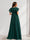 A-Line/Princess Scoop Short Sleeves Ruched Floor-Length Chiffon Maternity Bridesmaid Dresses