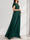 A-Line/Princess Scoop Short Sleeves Ruched Floor-Length Chiffon Maternity Bridesmaid Dresses