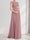 A-Line/Princess Round Neck Long Maternity Bridesmaid Dresses with Lace Appliques