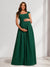 A-Line/Princess Square Ruched Floor-Length Chiffon Baby Shower Bridesmaid Dresses with Pleats