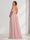 A-Line/Princess Cold Shoulder Chiffon Ruched Maternity Bridesmaid Dresses with Pleats