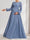 A-Line/Princess Scoop Long Sleeves Ruched Floor-Length Maternity Bridesmaid Dresses with Bow