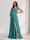 A-Line/Princess Spaghetti Straps Floor-Length Maternity Bridesmaid Dresses with Split Side & Pleats