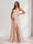 A-Line/Princess Spaghetti Straps Floor-Length Maternity Bridesmaid Dresses with Split Side & Pleats