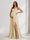 A-Line/Princess Spaghetti Straps Floor-Length Maternity Bridesmaid Dresses with Split Side & Pleats