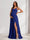 A-Line/Princess Spaghetti Straps Floor-Length Maternity Bridesmaid Dresses with Split Side & Pleats