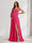 A-Line/Princess Spaghetti Straps Floor-Length Maternity Bridesmaid Dresses with Split Side & Pleats