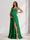 A-Line/Princess Spaghetti Straps Floor-Length Maternity Bridesmaid Dresses with Split Side & Pleats