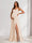 A-Line/Princess Spaghetti Straps Floor-Length Maternity Bridesmaid Dresses with Split Side & Pleats