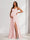 A-Line/Princess Spaghetti Straps Floor-Length Maternity Bridesmaid Dresses with Split Side & Pleats