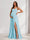 A-Line/Princess Spaghetti Straps Floor-Length Maternity Bridesmaid Dresses with Split Side & Pleats