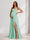 A-Line/Princess Spaghetti Straps Floor-Length Maternity Bridesmaid Dresses with Split Side & Pleats