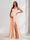A-Line/Princess Spaghetti Straps Floor-Length Maternity Bridesmaid Dresses with Split Side & Pleats