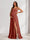 A-Line/Princess Spaghetti Straps Floor-Length Maternity Bridesmaid Dresses with Split Side & Pleats
