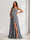 A-Line/Princess Spaghetti Straps Floor-Length Maternity Bridesmaid Dresses with Split Side & Pleats