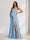 A-Line/Princess Spaghetti Straps Floor-Length Maternity Bridesmaid Dresses with Split Side & Pleats
