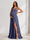 A-Line/Princess Spaghetti Straps Floor-Length Maternity Bridesmaid Dresses with Split Side & Pleats