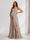 A-Line/Princess Spaghetti Straps Floor-Length Maternity Bridesmaid Dresses with Split Side & Pleats