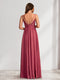 A-Line/Princess V-Neck Ruched Long Maternity Bridesmaid Dresses with Pleats & Appliques