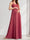 A-Line/Princess V-Neck Ruched Long Maternity Bridesmaid Dresses with Pleats & Appliques