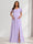 A-Line/Princess V-Neck Ruched Chiffon Maternity Bridesmaid Dresses with Pleats & Ruffles