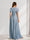 A-Line/Princess V-Neck Flutter Sleeves Maternity Bridesmaid Dresses with Bow & Ruffles
