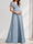 A-Line/Princess V-Neck Flutter Sleeves Maternity Bridesmaid Dresses with Bow & Ruffles