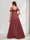 A-Line/Princess Cold Shoulder Floor-Length Ruched Long Satin Maternity Bridesmaid Dresses