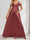 A-Line/Princess Cold Shoulder Floor-Length Ruched Long Satin Maternity Bridesmaid Dresses