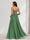 A-Line/Princess Straps Ruched Floor-Length Maternity Bridesmaid Dresses with Pleats