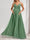 A-Line/Princess Straps Ruched Floor-Length Maternity Bridesmaid Dresses with Pleats
