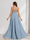 A-Line/Princess Halter Sleeveless Floor-Length Maternity Bridesmaid Dresses with Bow & Pleats