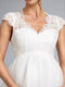A-Line/Princess V-Neck Long Tulle Luxurious Maternity Wedding Dresses with Appliques