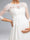 A-Line/Princess Scoop 3/4 Sleeves Chiffon Maternity Wedding Dresses with Lace Appliques