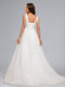 Ball Gown V-Neck Sleeveless Long Elegant Maternity Wedding Dresses with Appliques