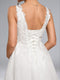 Ball Gown V-Neck Sleeveless Long Elegant Maternity Wedding Dresses with Appliques