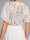 A-Line/Princess V-Neck Short Sleeves Maternity Wedding Dresses with Embroidery Appliques