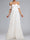 A-Line/Princess Strapless Short Sleeves Ruched Lace Maternity Wedding Dresses with Appliques