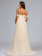 A-Line/Princess Cold Shoulder Floor-Length Maternity Wedding Dresses