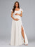 Chiffon A-Line/Princess Square Neck Baby Shower Wedding Dresses with Ruffles & Split Side